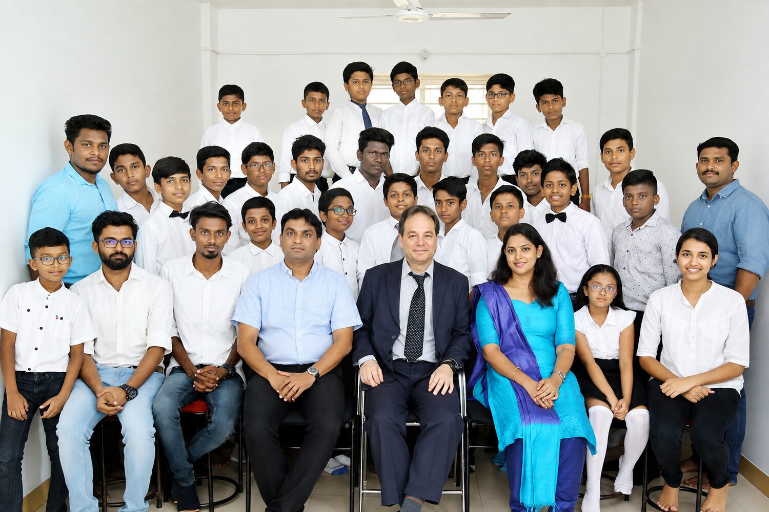 Classic Players students and tutors with a Trinity College London examiner